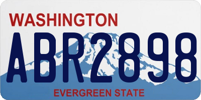 WA license plate ABR2898