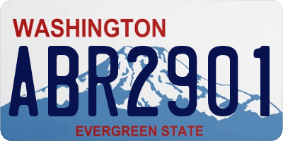 WA license plate ABR2901