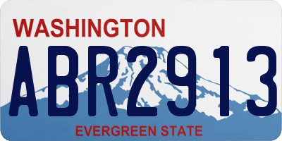 WA license plate ABR2913