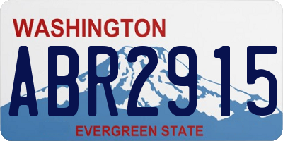 WA license plate ABR2915