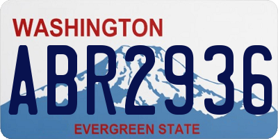 WA license plate ABR2936