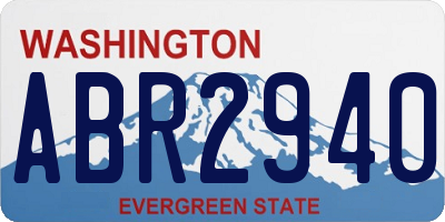 WA license plate ABR2940