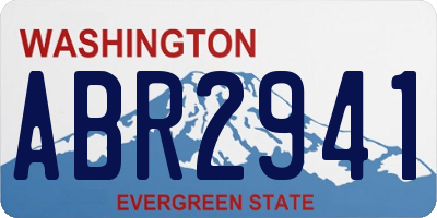 WA license plate ABR2941