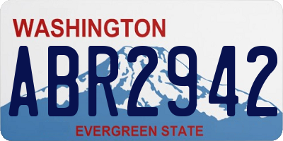 WA license plate ABR2942