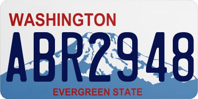 WA license plate ABR2948