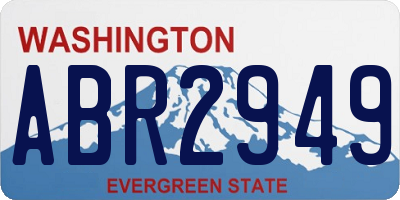 WA license plate ABR2949