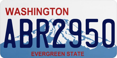 WA license plate ABR2950