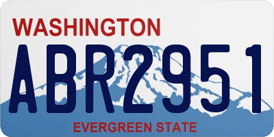 WA license plate ABR2951