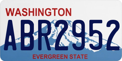 WA license plate ABR2952