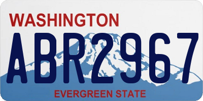 WA license plate ABR2967