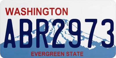 WA license plate ABR2973