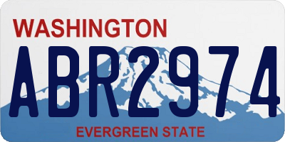 WA license plate ABR2974