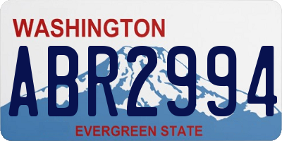 WA license plate ABR2994