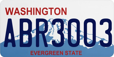 WA license plate ABR3003