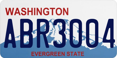 WA license plate ABR3004