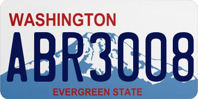 WA license plate ABR3008