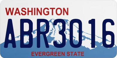 WA license plate ABR3016
