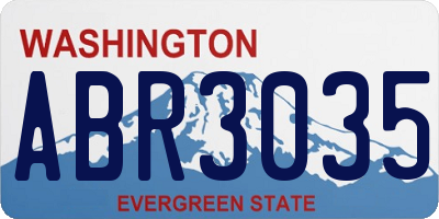 WA license plate ABR3035