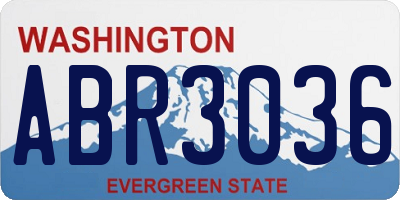 WA license plate ABR3036