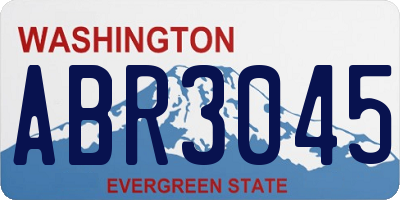 WA license plate ABR3045