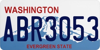 WA license plate ABR3053