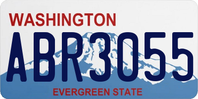 WA license plate ABR3055