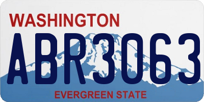WA license plate ABR3063