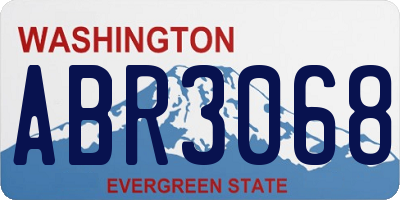 WA license plate ABR3068
