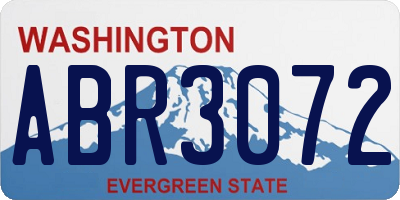 WA license plate ABR3072