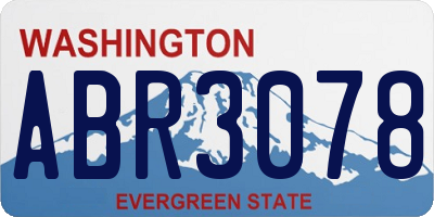 WA license plate ABR3078
