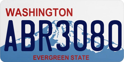 WA license plate ABR3080