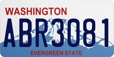 WA license plate ABR3081