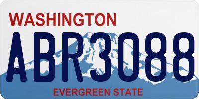 WA license plate ABR3088