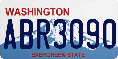 WA license plate ABR3090