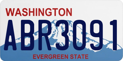 WA license plate ABR3091