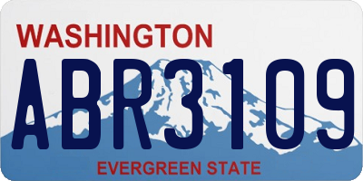WA license plate ABR3109