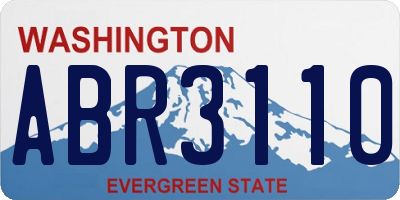 WA license plate ABR3110