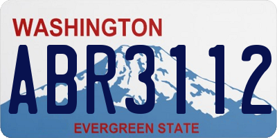 WA license plate ABR3112