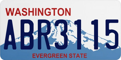 WA license plate ABR3115