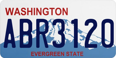 WA license plate ABR3120