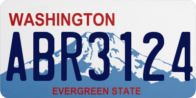 WA license plate ABR3124