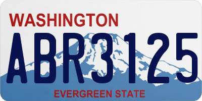 WA license plate ABR3125