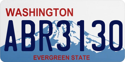 WA license plate ABR3130