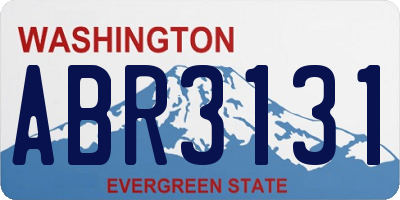 WA license plate ABR3131