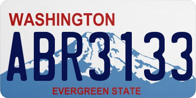 WA license plate ABR3133