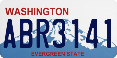 WA license plate ABR3141