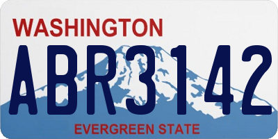 WA license plate ABR3142