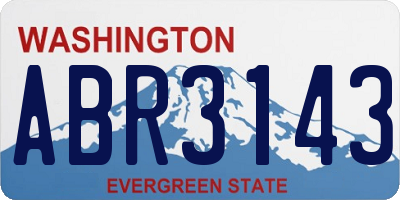 WA license plate ABR3143