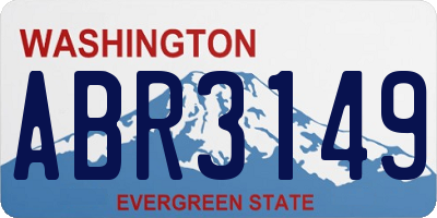WA license plate ABR3149