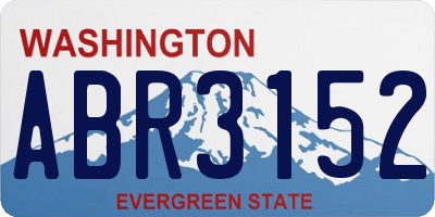 WA license plate ABR3152